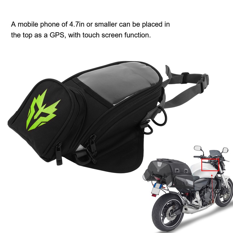 Motorcycle Fuel Tank Bag Touch Screen Function Adjustable Strap Waterproof
