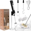Milk Frother Handheld with Stand Electric Frother Wand, Rechargeable Milk