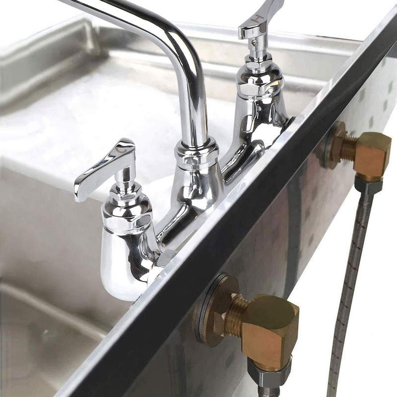 COOLWEST Faucet Installation Kit Connector Set for Stainless Steel Commercial
