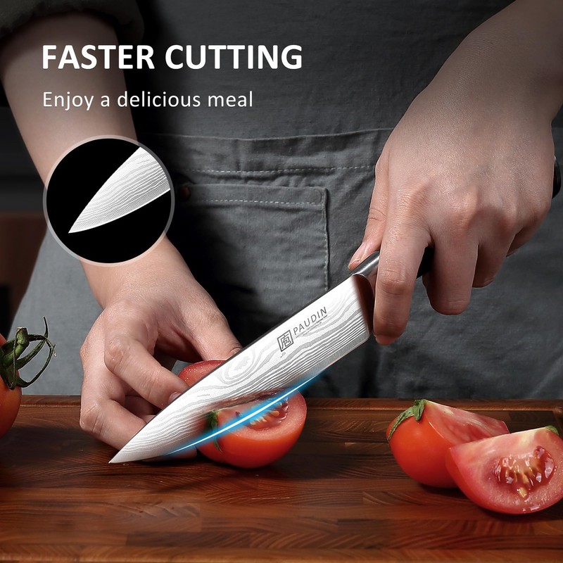 PAUDIN Chef Knife, 6 Inch Sharp Kitchen Knife, High Carbon