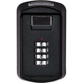 South Main Hardware 810143 (1 Pack), Black Wall-Mounted Key Storage Box with Resettable Combination