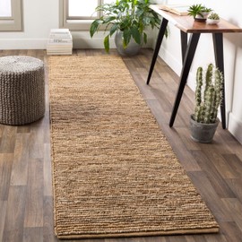 Mark&Day Jute Rugs, 2x10 Prato Cottage Camel Runner Area Rug, Tan Carpet for Hallway, Kitchen, Bedroom or Living Room (2'6" x 10' Runner)