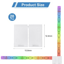 MECCANIXITY 20 Pcs 4 Pin 8mm LED Strip Lights Connectors Solderless Extendable Terminal Adapters for RGB LED Strip Lights DIY Lighting Projects