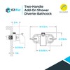 EZ-FLO Two-Handle Add-On Shower Diverter Bathcock, Chrome Plated, 11129