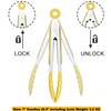 HINMAY Small Appetizer Tongs 7-Inch Silicone Tipped Kitchen Tongs, Set