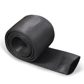 Flylin Winch Rope Protector, Universal Polyester Winch Rope Sleeve, Black, 3cm/1.18in Width, 5cm x 1m