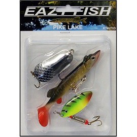 Eazy Fish Kit Assortment of Pike Lake Lures - Assorted Colours