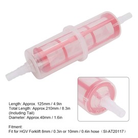 Pack of 5 Fuel Filter Suitable for Truck Forklift 8 mm / 0.3 Inch or 10 mm / 0.4 Inch Hose for Fuel Filter Fuel Filter Fuel Filter For Forklift Filter A