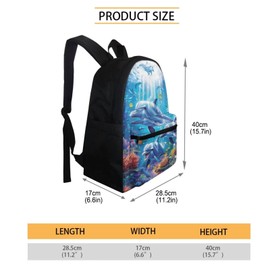 Tongluoye Dolphin Bookbag and Lunch Bag Set for Boys Girls 8-10/10-12 Kids School Bags Middle High School Backpacks Pencil Case Insulated Lunch Box Set 3 In 1 Children Bookbag Causal Daypack