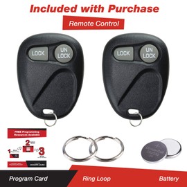 KeylessOption Keyless Entry Remote Control Key Fob for 97-99 Silverado Sierra Yukon Tahoe Suburban S10 Tracker Topkick 16245100-29 (Pack of 2)