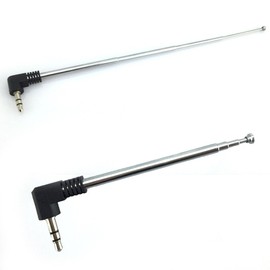 VizGiz 2 Pack 3.5mm Antenna FM AM Radio Telescopic 4 Sections Telescoping Antenna 1/8 inch Jack Plug Connector Retractable 8.5cm-25cm for Mobile Cell Phone Bluetooth MINI Speaker Radio ANT Port