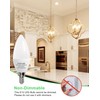 GOHDLAMP E12 LED Bulbs 60W Equivalent, 5W Non-Dimmable B11 Candelabra