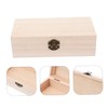iplusmile Rectangle Unfinished Wood Jewelry Box with Hinged Lid for