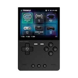 TRIM UI Brick Retro Game Console 64GB – 3.2” IPS High Resolution Display, High-Performance CPU, Compact & Portable, Multi-Emulator Support, Online Multiplayer, Play Anytime, Anywhere (Black)