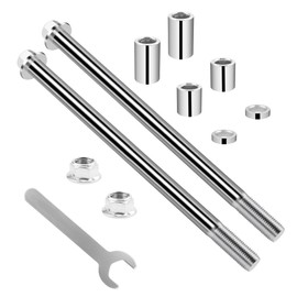 12mm 205mm Front Rear Wheel Axle with Bushing 30mm 20mm 5mm Compatible with 50cc 110cc 125cc Dirt Bike Moped Scooter QUAD ATV Mini Bike Parts 2PCS