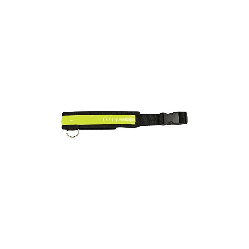 Equisafety Reflective LED Flashing Dog Collar - Yellow - Dog