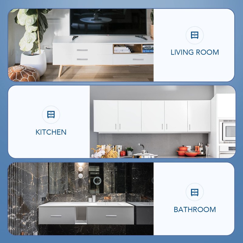 Ravinte 5 Pack Brushed Nickel Kitchen Cabinet Handles 4 Inch