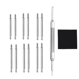 DASHENGKUI Spring Bar Tool with Versatile Spring Bar Tool Set with 6 Pairs of Strap Pins and watch spring bar tool Microfiber Cleaning Cloth for Watch Band Replacement and Repair