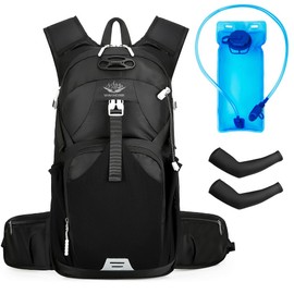 WOTOW Mochila de Hidratación Deportiva, 18L Mochila de Ciclo Gran Capacidad con Bolsa de Vejiga de Agua 2L, Mochila de Viaje Impermeable con Múltiples Compartimentos y Mangas Refrigerantes Senderismo