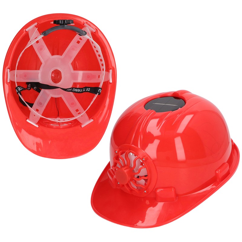 Hard Hat with Solar Fan Plastic Ventilated Safety Helmet Breathable