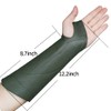 ArcheryMax Handmade Leather Arm Guard Bow Hand shooting Glove (Green,
