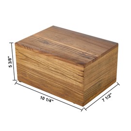 WEVOIRD Rustic Solid Barn Wood Burial Cremation Urn Boxes and Casket for Human Ashes Adult Man or Woman up to 240 lbs