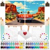 QUANWAISJ 2 Sets 10x12 Couples Painting Kit Date Night, Sip