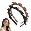 2Pcs Clip Headband, Velvet Hairband with Clips Teeth Comb Hair