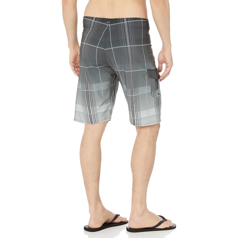 Silwave Men's Standard DuraFit Stretch Stripe, Plaid Black, 32