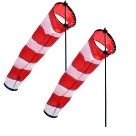 CIM Avia Wind Sock L (Set of 2) Weatherproof Diameter 18 cm Length 73 cm Includes Fibreglass Rod