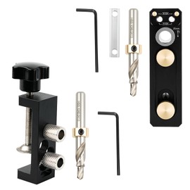 JOJOCY Aluminum Profile Drill Guide Single&Double Hole,Punching Guide Hole Drill Jig for 2020 2040 3030 3060 Profiles Generic Jig