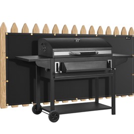 FLASLD Hitzeschutz Grill rückwand, feuerfeste Abdeckung und Bildschirmschutz für Deckgeländer vor Grill, strapazierfähige, hitzeschutz hinter Grill Wand für den Außenbereich (90 x 120 cm)