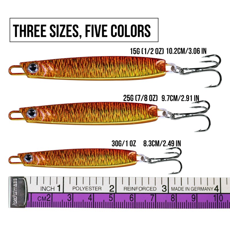 THKFISH Pirk 5 Pieces Bait Vertical Metal Fish Metal Pirk