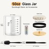 HomeFeel Premium Sourdough Starter Jar - 50 oz Large Glass