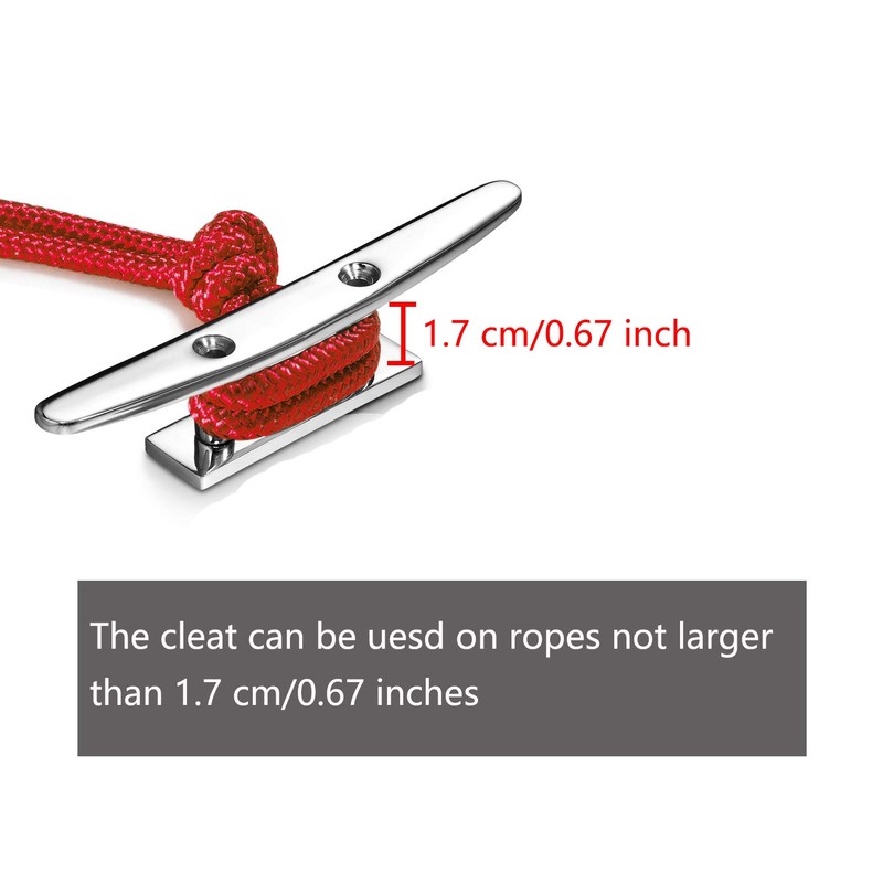 Boat Cleat 5 Inch Open Base 4 Packs, Small Dock