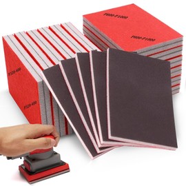 24 Stück Schleifschwämme, Weiches Schleifpads 180-3000 Körnung Handschleifblöcke Nass Trocken Schleifpapier für Holz Trockenbau Metall Farbe Autokarosseriereparatur