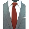 ZENXUS Cotton Skinny Ties for Men, 2.5 inch Slim Casual