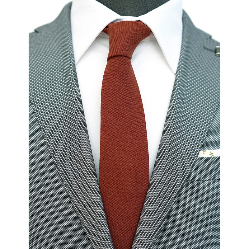 ZENXUS Cotton Skinny Ties for Men, 2.5 inch Slim Casual