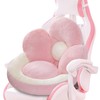 Cute Flower Gaming Chair Cushion with Backrest Non-Slip Tie, Comfy