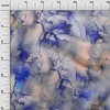 oneOone Cotton Silk Blue Fabric Abstract Floral Dress Material Fabric