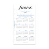 Filofax Refill, Personal/Compact Size, Week-to-View, White Paper, Ruled, English, 2023