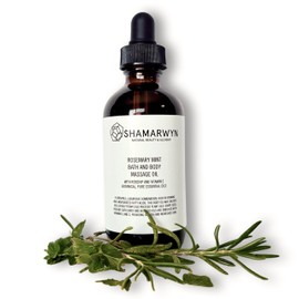 Rosemary Mint Body Oil | Natural Organic Bath & Massage Moisturizer with Rosehip & Vitamin E | 4oz
