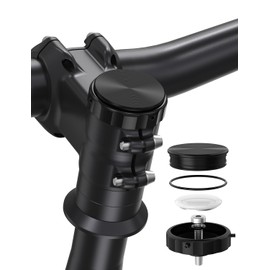 SUPMEGA AirTag Bike Mount, Hidden Bicycle Stem Cap Mount for AirTag, Anti-Theft Bike GPS Tracker Accessory Waterproof AirTag Holder for Bicycles with Headset Cap Size of 1-1/8" & 1-1/4"