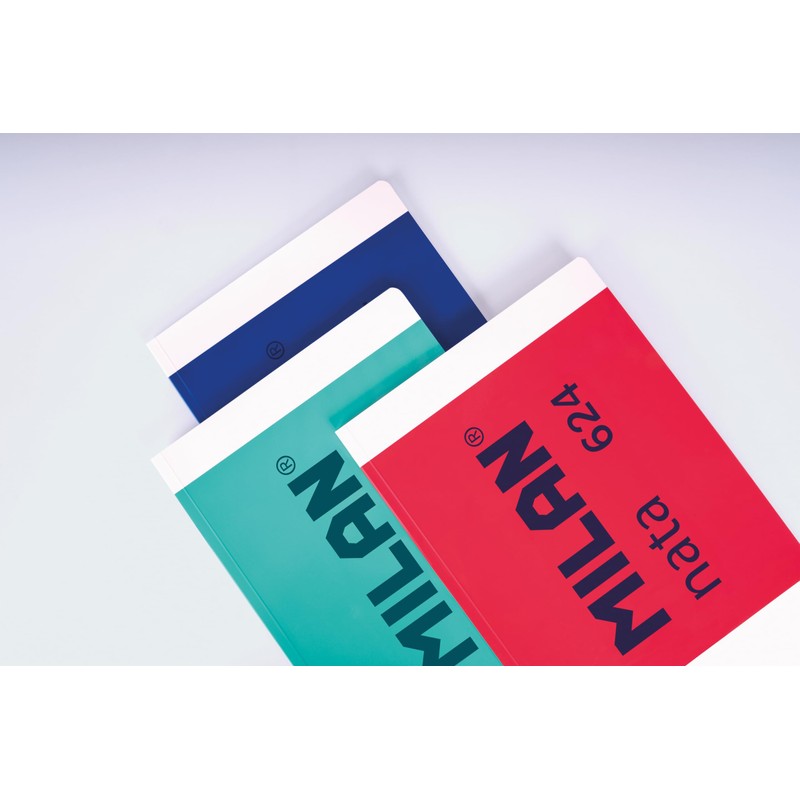 MILAN® Notebook A4, glued, lined paper (7 mm), 48 sheets,