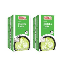 2 Packs - Instant Matcha Latte - Tra Xanh Hoa Tan Matcha Latte - 10 Sachets per Box x 2 Boxes per Order - Prodcut of Singapore