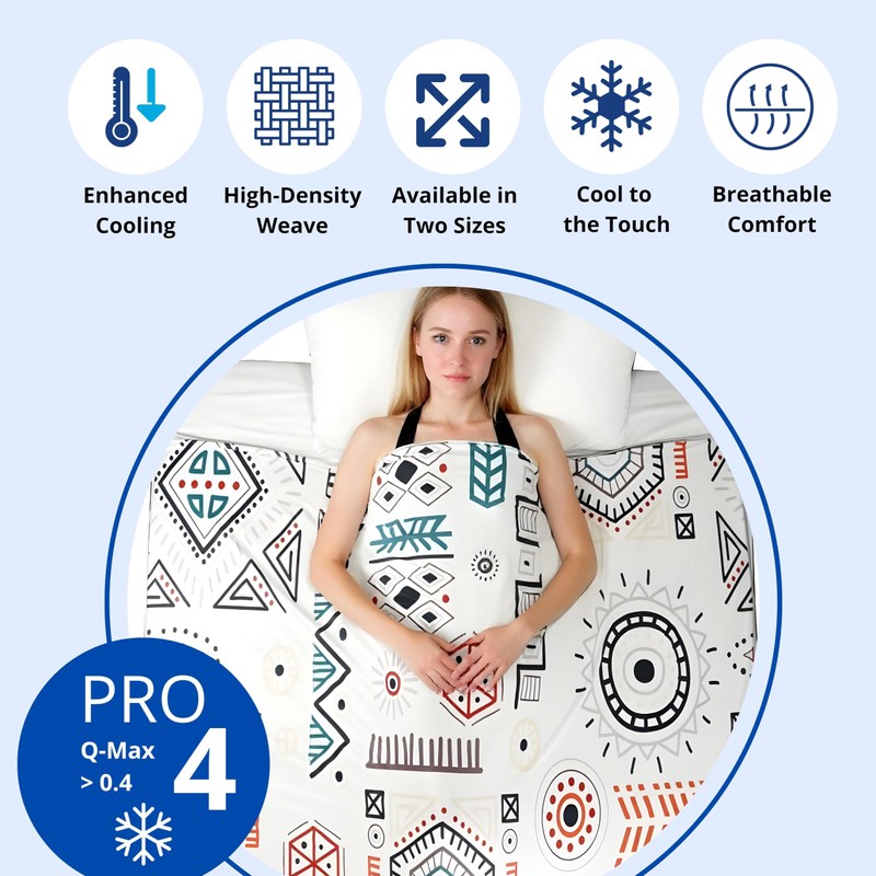 Zinello Design Q-Max Cooling Blanket Tribal Cooling Geometric Ethnic Look