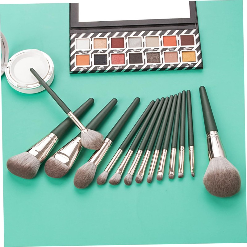 FOMIYES 14pcs Professional Makeup Brush Set with Handles for Application