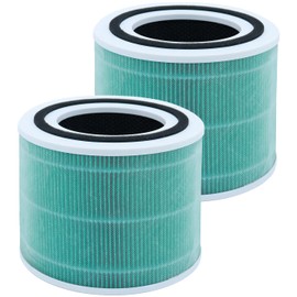Laukowind for LEVOIT Core 300 and Core 300S Filte Replacement High-Efficiency Activated Carbon Air Purifier, True Filter 3-in-1 Care Pet Compared Core 300-RF Filtes VortexAir Green 2Pack