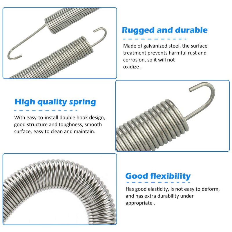 TANCUDER 2 Pcs Recliner Replacement Springs Dual Hook Mechanism Tension