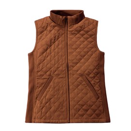 Bienzoe Women Quilted Casual Vest: Lightweight Sleeveless Jacket Chocolate XL